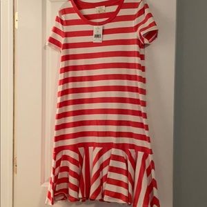 Kate spade orange/white striped dress. NWT